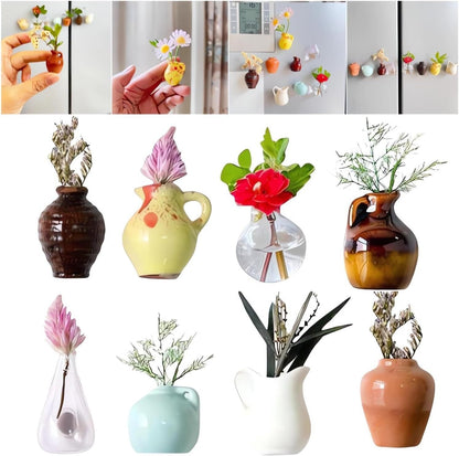 Mini Vase Refrigerator Magnet Set