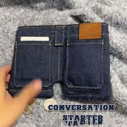 Foldable Jeans Coin Purse