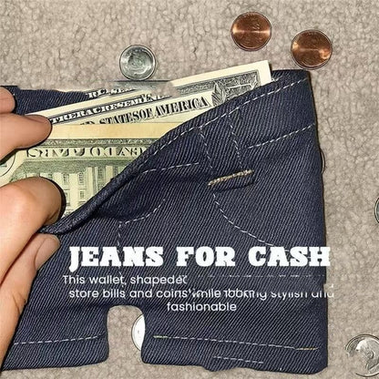 Foldable Jeans Coin Purse