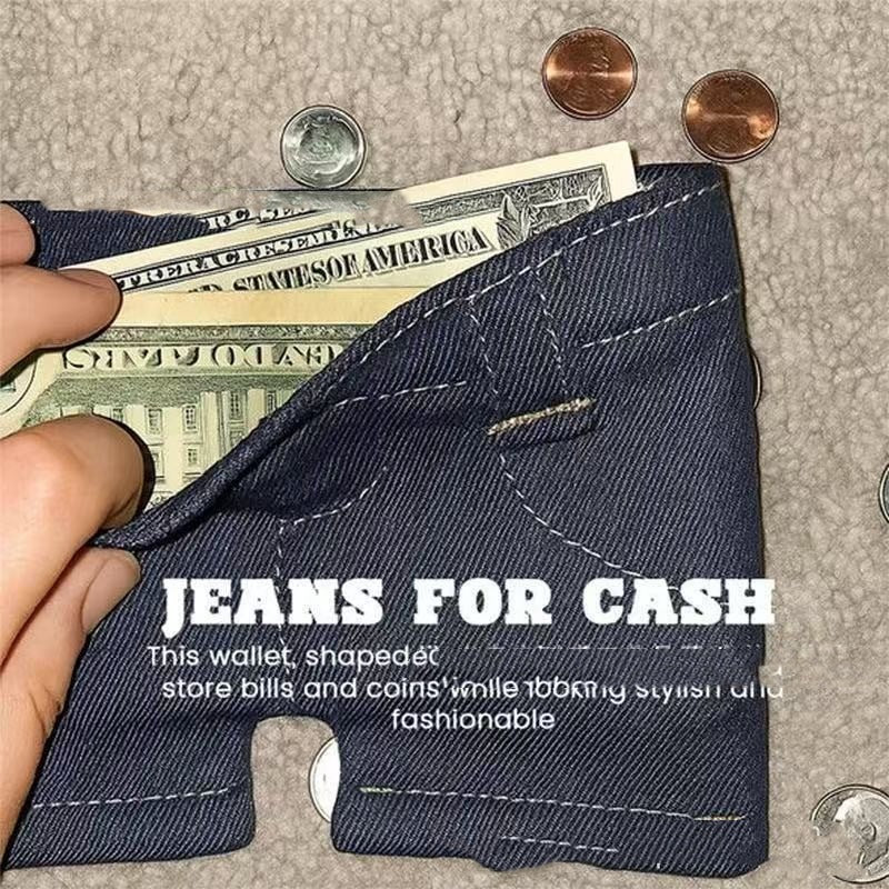 Foldable Jeans Coin Purse