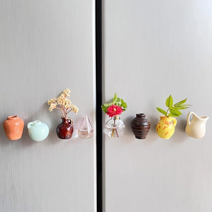 Mini Vase Refrigerator Magnet Set