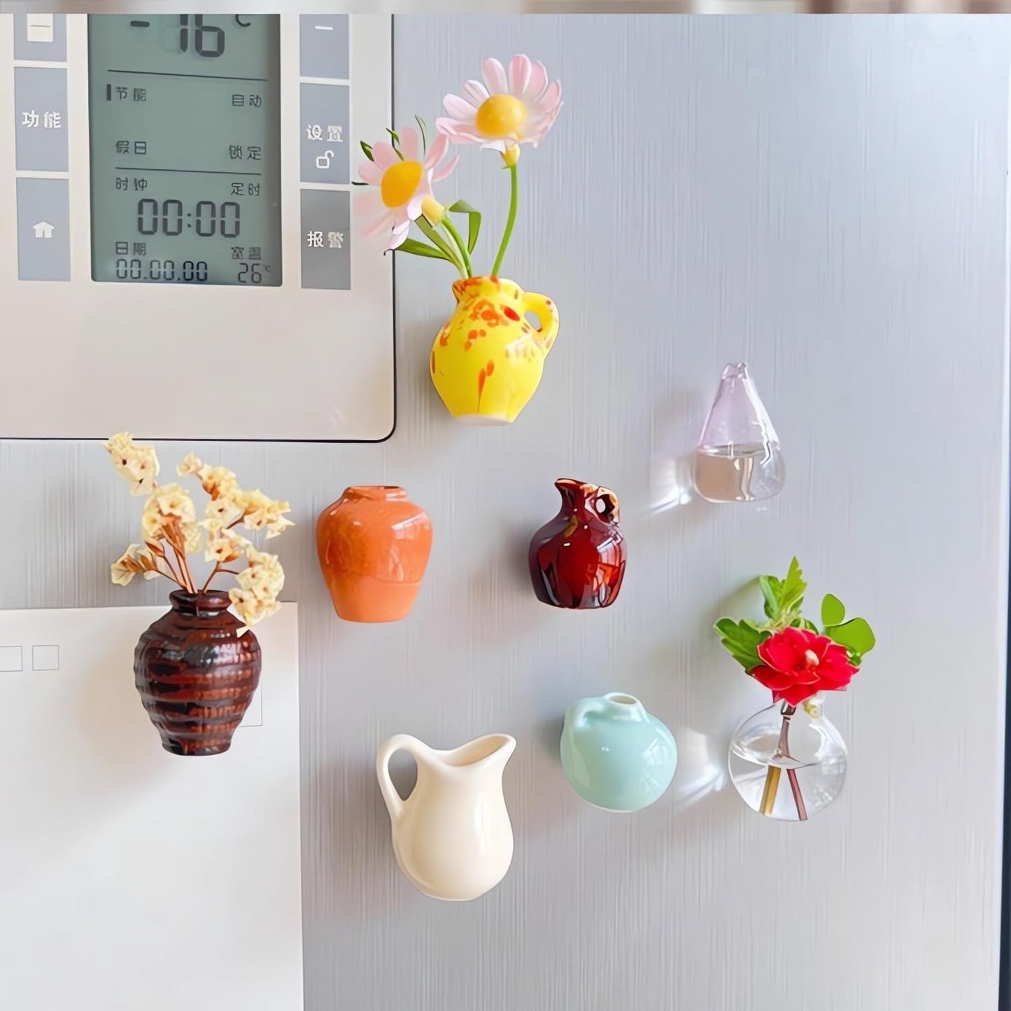 Mini Vase Refrigerator Magnet Set